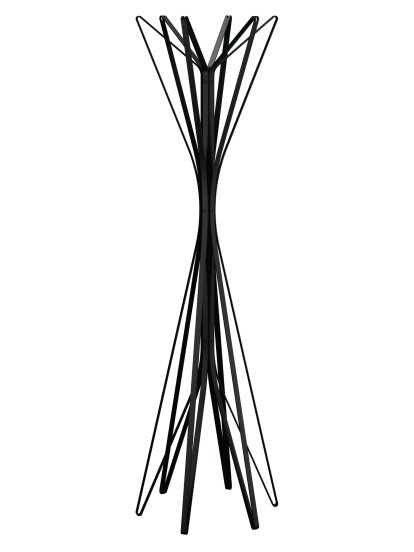 Coat Rack Aster, Black, 6 hooks