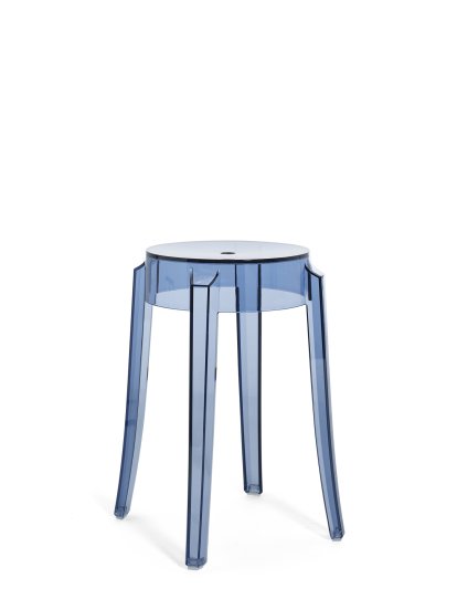 Charles Ghost, Base 39 x Seat 26,5 x Height 46, Transparent, Powder blue