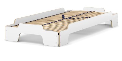 Rolf Heide Stacking Bed Comfort, 90 x 200, CPL white, Solid wood frame
