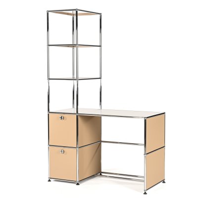 USM Haller desk with mit shelf unit