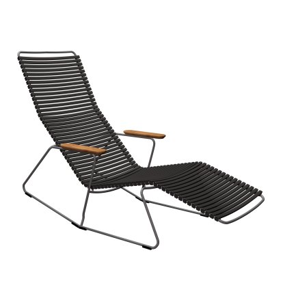 Click Deck Chair tiltable, Black
