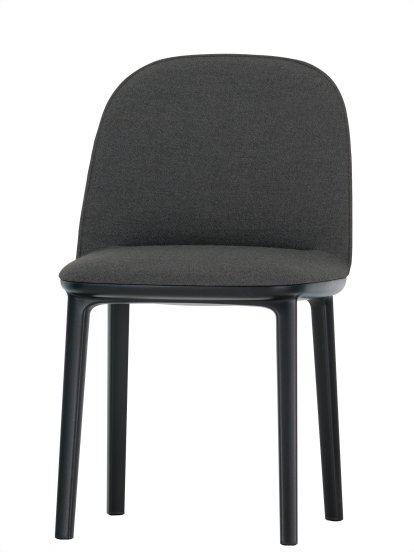 Softshell Side Chair, Dark grey, Felt pads for hard floor surfaces