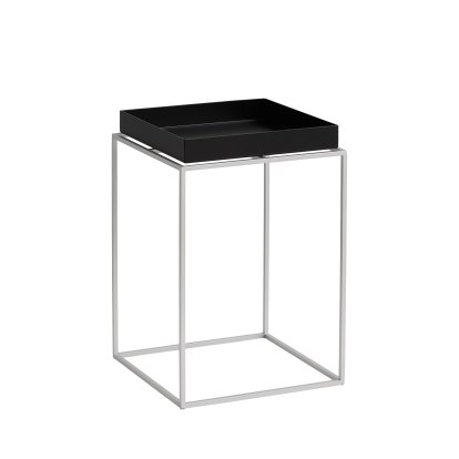 Tray Tables, H 40/44 x B 30 x T 30 cm, Black / grey