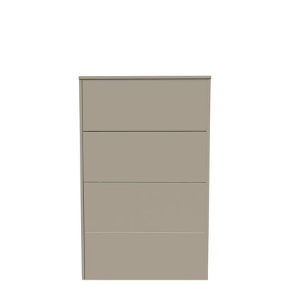 Aventa Sideboard with Drawer, 60 cm, 4 Height grids, Melamine stone grey, Plastic glide