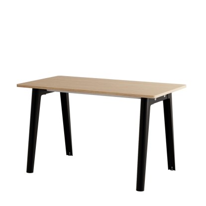 New Modern Desk, Metal/wood, 130 x 70 cm, Without storage module, Graphite black