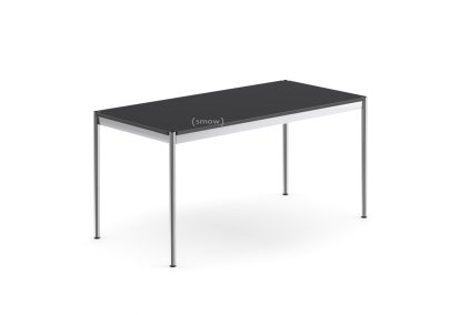 USM Haller Table, 150 x 75 cm, Linoleum, Nero