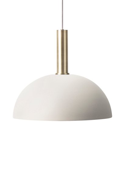 Collect Lighting, High, Brass, Dome, Light grey