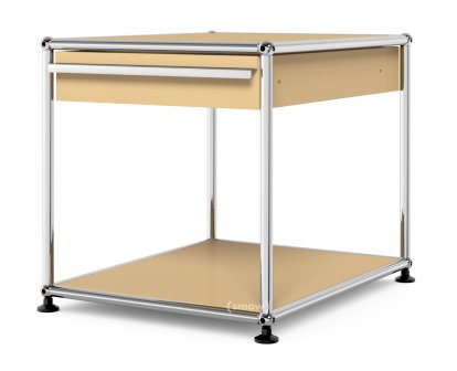 USM Haller Side Table with Drawer, USM beige