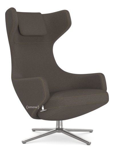 Grand Repos, Chair Grand Repos, Fabric Cosy 2 Nutmeg, 41 cm, Polished
