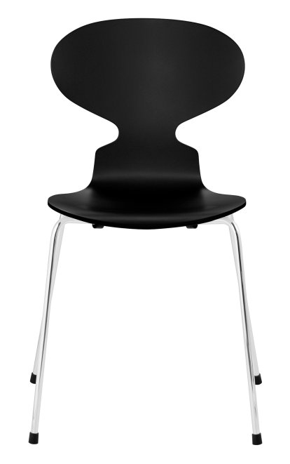 Ant Chair 3101 New Colours, Lacquer, Black, Chrome