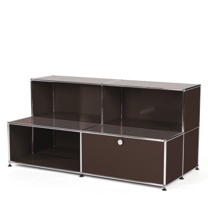USM Haller Kids Sideboard M with stairs, USM brown