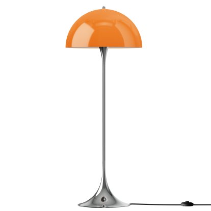 Panthella 500 Floor Lamp V3, Chrome opal orange