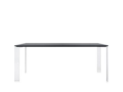 Four, L 190 x W 79 cm, Soft Touch black, Lacquered white