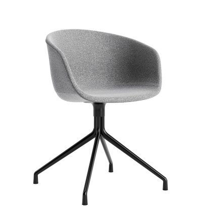 About A Chair AAC 21, Hallingdal 130 - light grey, Black powder coated aluminium