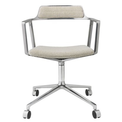 Swivel 452 Chair, Polished, Wheeled based, Viscose-wool mix, wavy