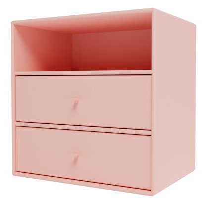 Montana Mini Shelf, Module with 2 drawers, Ruby
