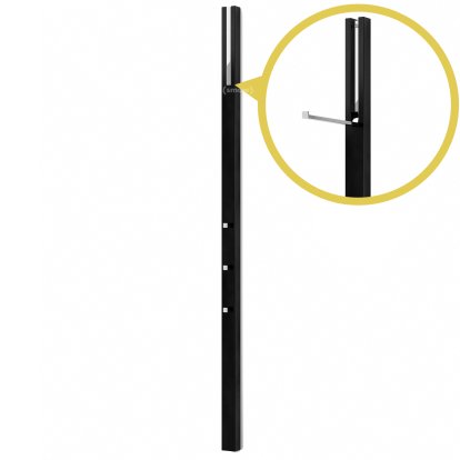 Line Wardrobe, Basic paint black, Chrome polished