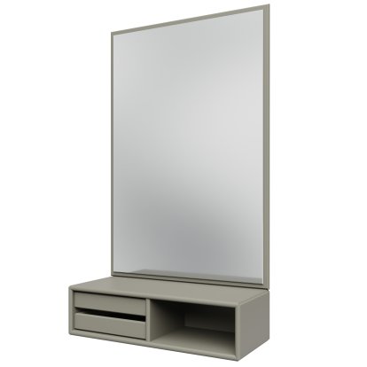 Glance Mirror with Shelf, Fennel