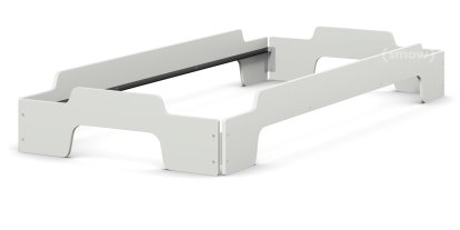 Rolf Heide Stacking Bed Comfort, 90 x 200, Light grey lacquered, Without slatted frame