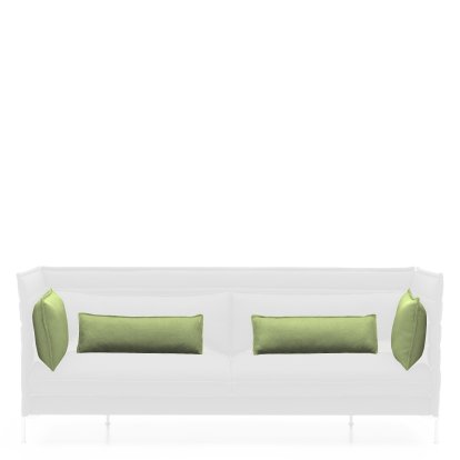 Cushion Set for Alcove Sofa, For 2-seater, Laser, Light grey / pastel green