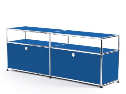 USM Haller TV-Board with Extension, Gentian blue RAL 5010