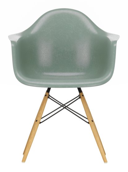 Eames Fiberglass Armchair DAW, Eames sea foam green, Ash honey tone
