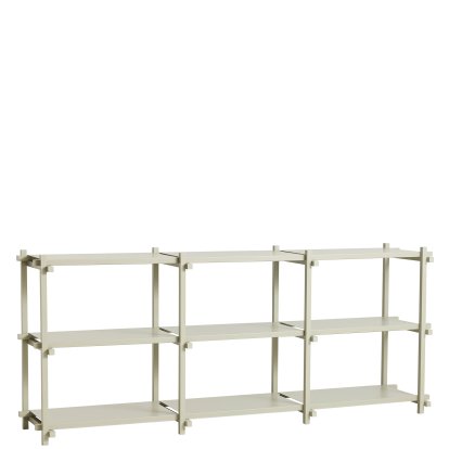 Woody Shelf, H 85,5 cm x W 206,5 cm, Smokey grey / smokey grey