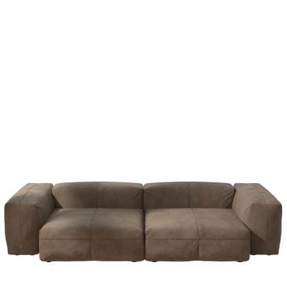 Vetsak Sofa Set 2, L, Leather - Cacao, Without cushion