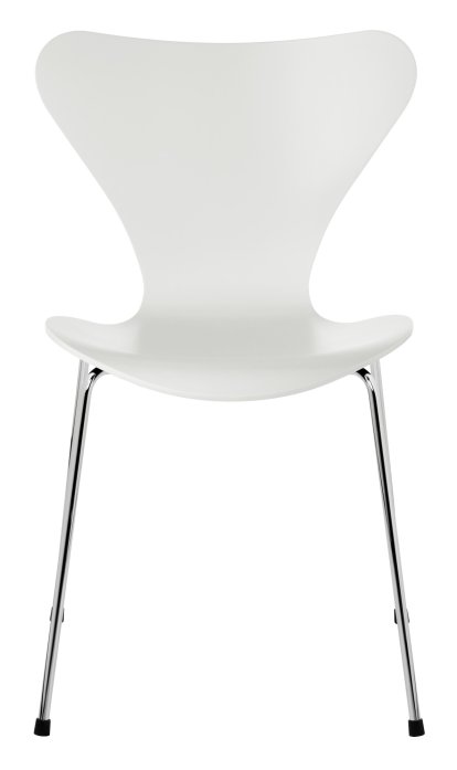 Series 7 Chair 3107, Lacquer, White, Chrome