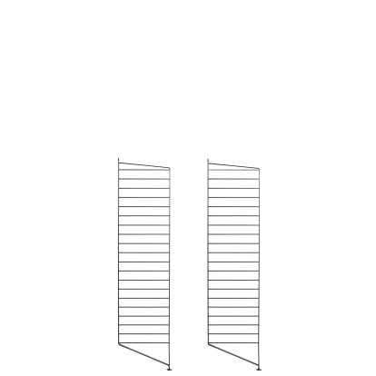 String System Floor Panel, Set of 2, 115 x 30 cm, Black