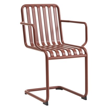 Palissade Cantilever Chair, Iron red, With armrests