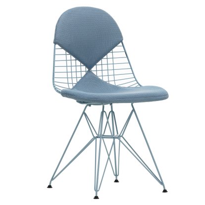 Seat Cushion for Wire Chair (DKR/DKW/DKX/DKL/LKR), Seat and backrest cushion (Bikini), Apollo, Sky blue / light grey