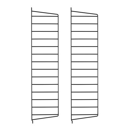 String System Wall Panel, Set of 2, 75 x 20 cm, Black