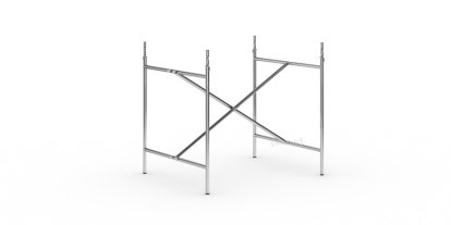 Eiermann 2 Table Frame , Chrome, Vertical,  centred, 80 x 66 cm, With extension (height 72-85 cm)