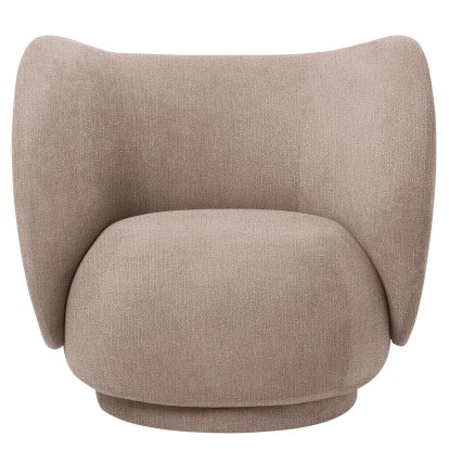 Rico Lounge Chair, Fabric Bouclé - Sand