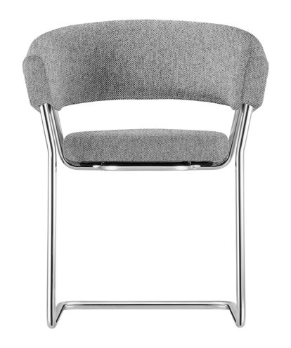 D9, Stoff Hallingdal 166 - grey, Chrome-plated steel tubing, Felt glides
