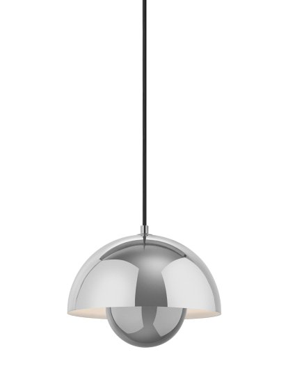 Flowerpot VP1 Pendant Lamp, Chrome-plated