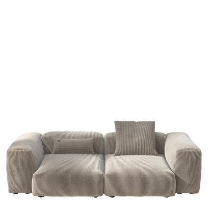 Vetsak Sofa Set 2, M, Cord velours - Platinum, With cushions