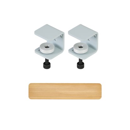 Tiptoe Wall Shelf, Solid Oak, Wall shelf 90 cm, Pale blue