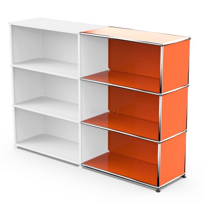 USM Haller Extension Kit Horizontal 3, Pure orange RAL 2004, 35 cm