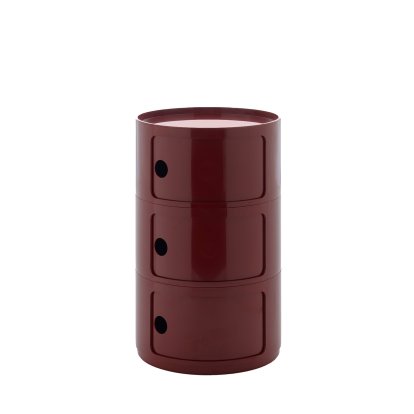 Details Kartell Componibili Container Big Componibili Container Big, 3 Compartments, Burgundy
