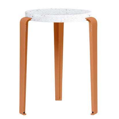 Lou Stool, Recycled Plastic, Venezia, Tangerine red