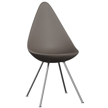 Details Fritz Hansen Drop Chair Drop Chair, Deep clay, Chrome