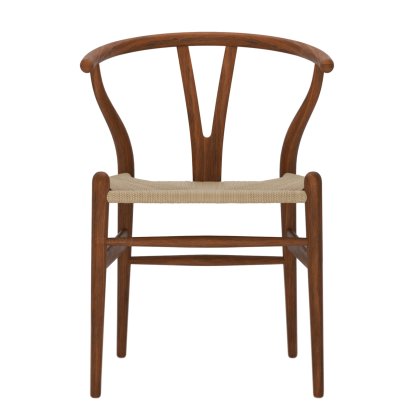 CH24 Wishbone Chair, Oiled walnut, Nature mesh