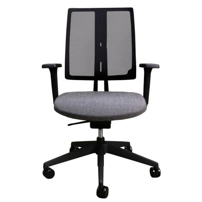 Equo Office Svivel Chair, Black, Net, Xtreme Plus (PG0), Light grey YS094, C30 KST with seat depth adjustment, Standard 100 mm, With armrests, With hard castors
