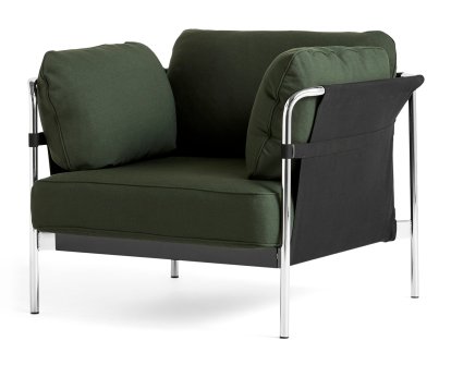 Can Lounge Chair 2.0, Fabric Steelcut 975 - Fir, Chrome