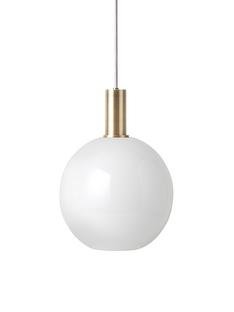 Collect Lighting, Low, Brass, Opal Sphere, White
