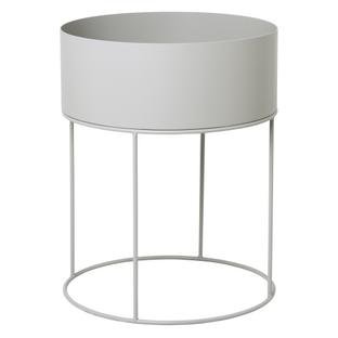 Plant Box round, Light grey