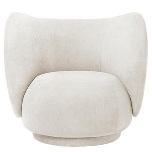 Rico Lounge Chair, Fabric Bouclé - Off-White