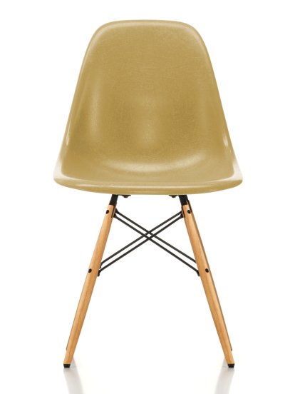 Eames Fiberglass Chair DSW, Eames ochre light, Ash honey tone